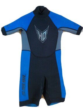 Jr Youth Size 8 HO Sports Wetsuit Shorty X-Factor Freedom Unisex Black & Blue